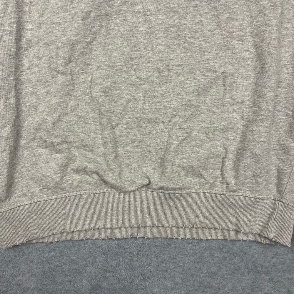 Free People Sweatshirt Women Medium Gray Cut Sleeve Crew Neck Distressed Hem - Picture 6 of 9